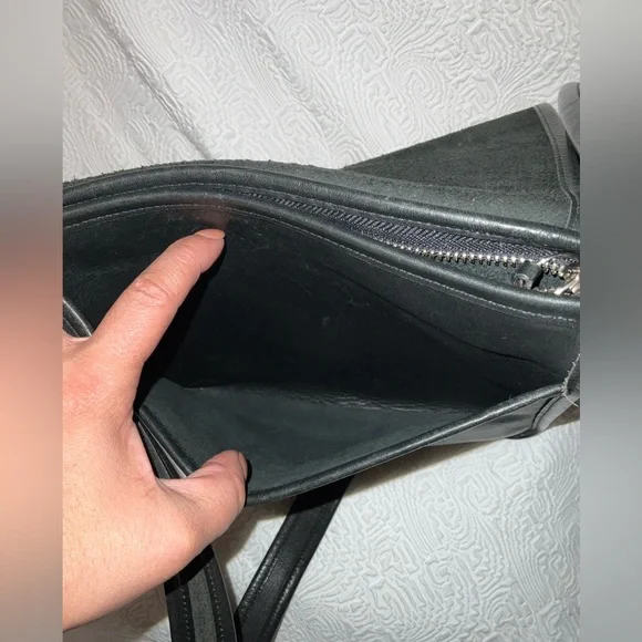 Coach Vintage Legacy Flap Black Leather Bag Purse Handbag Crossbody 9144 - Picture 15 of 16